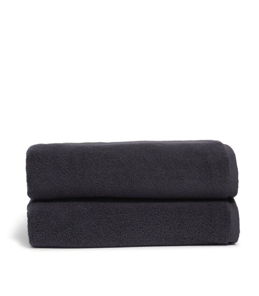 Bathroom Hommey | 2 Pack Bath Sheet Towel Black | Super Plush 100% Cotton Bathroom Towel 90Cm X 170Cm Charcoal