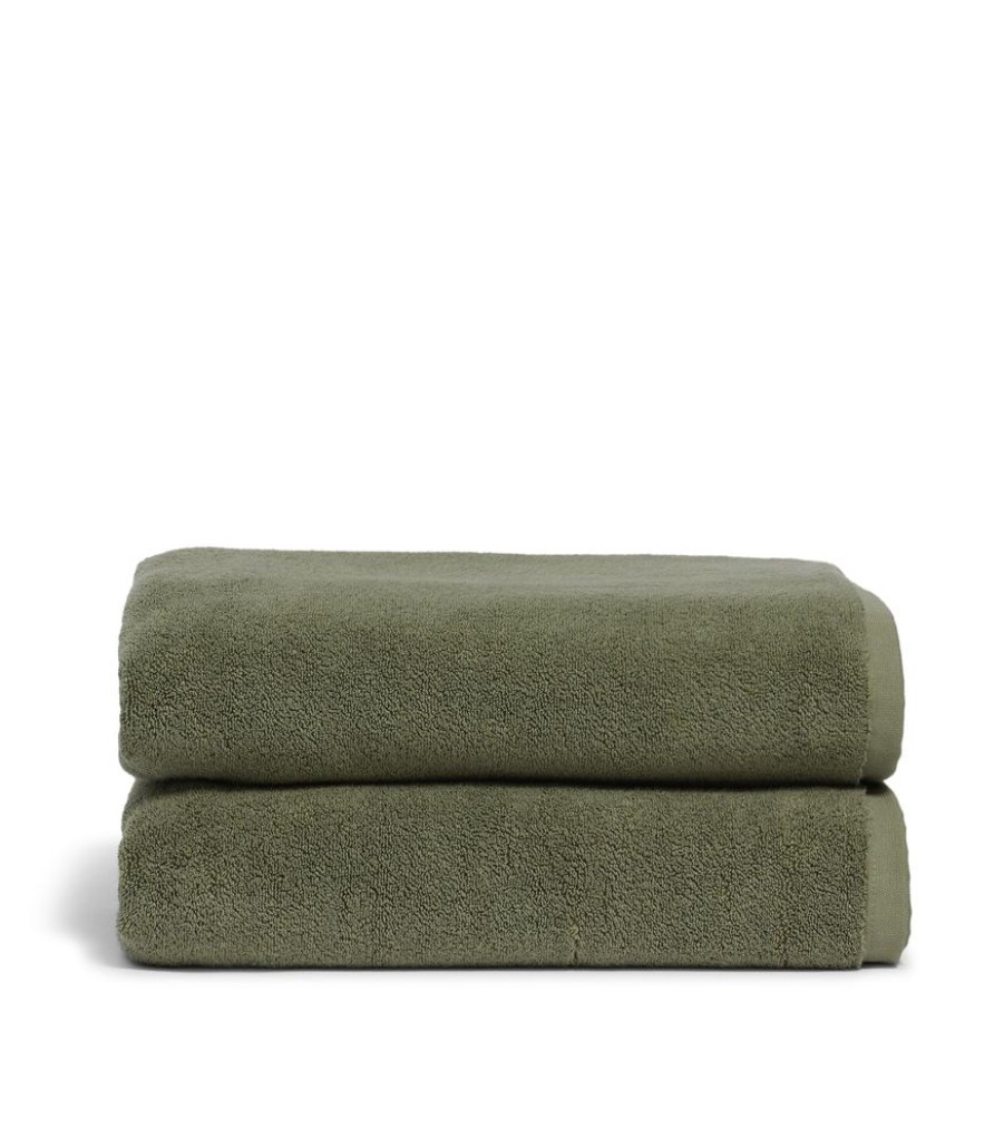 Bathroom Hommey | 2 Pack Bath Sheet Towel - Green | Super Plush 100% Cotton Bathroom Towel 90Cm X 170Cm Sage