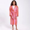 Robes Hommey | Kids Robes - Pink Stripes | Pink Cotton Hommey Kids Robes | Hommey Sherbet Stripes