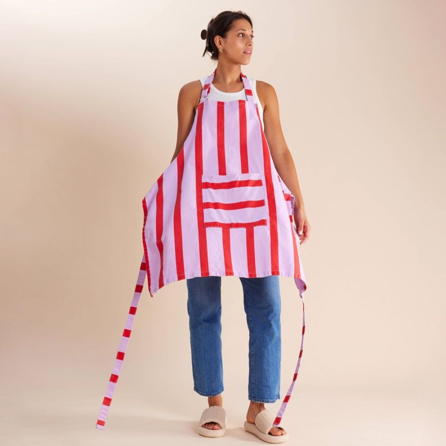 Kitchen Hommey | Apron Grapefruit Stripes