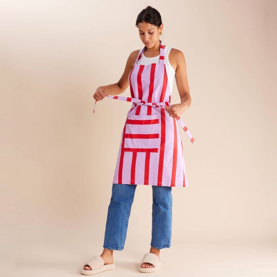 Kitchen Hommey | Apron Grapefruit Stripes